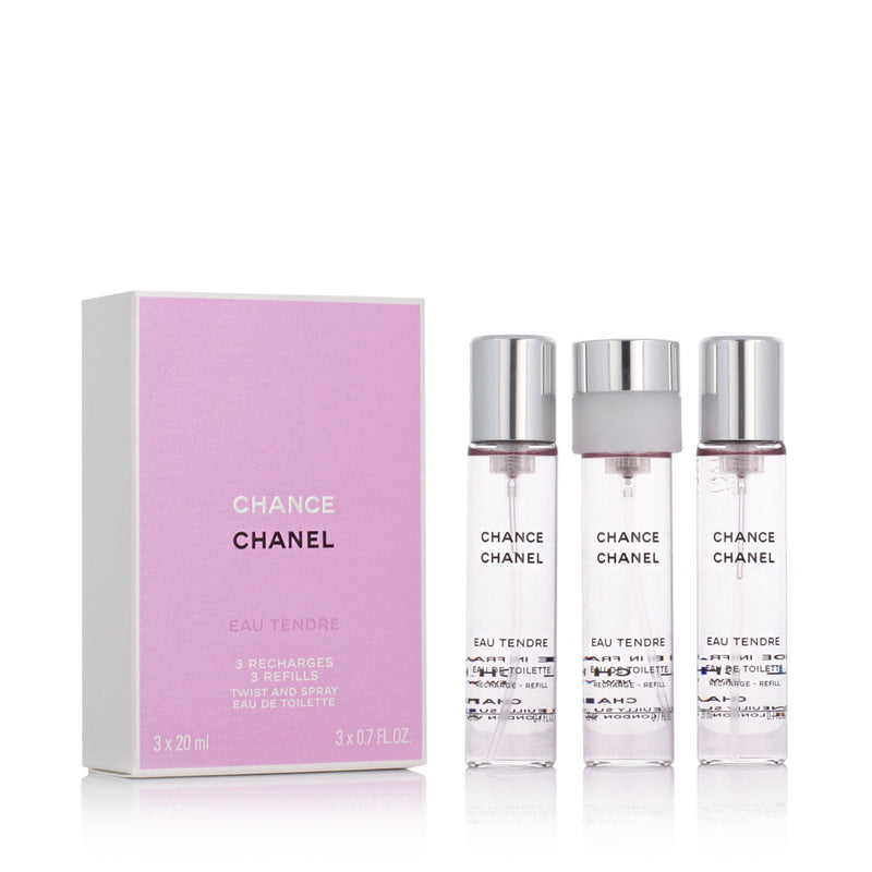 Set de Parfum Femme Chanel 3 Pièces Chance Eau Tendre