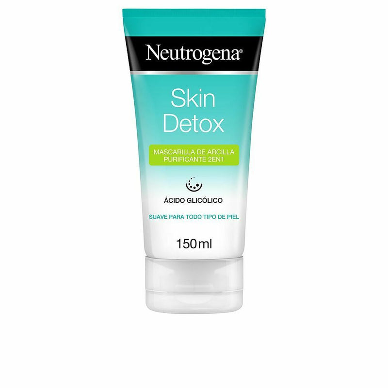Masque purifiant Neutrogena Skin Detox Nettoyant Hydratant Argile Acide glycolique Détoxifiant (150 ml)