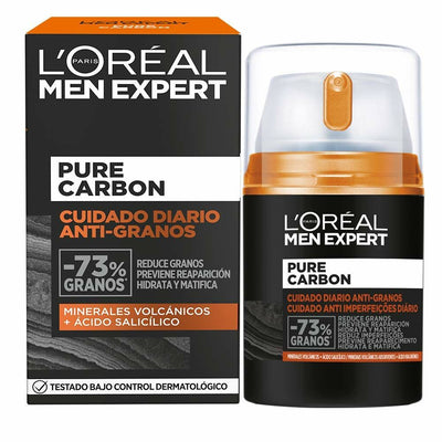 Soin nettoyant L'Oreal Make Up Men Expert Pure Carbon Hydratant Matifiant Anti-acné (50 ml)